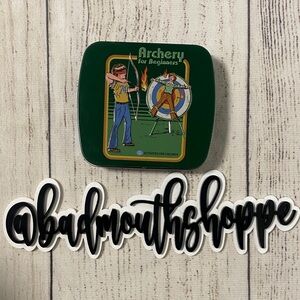 Warped Childhood ARCHERY FOR BEGINNERS Macabre Funny Halloween Collector Tin